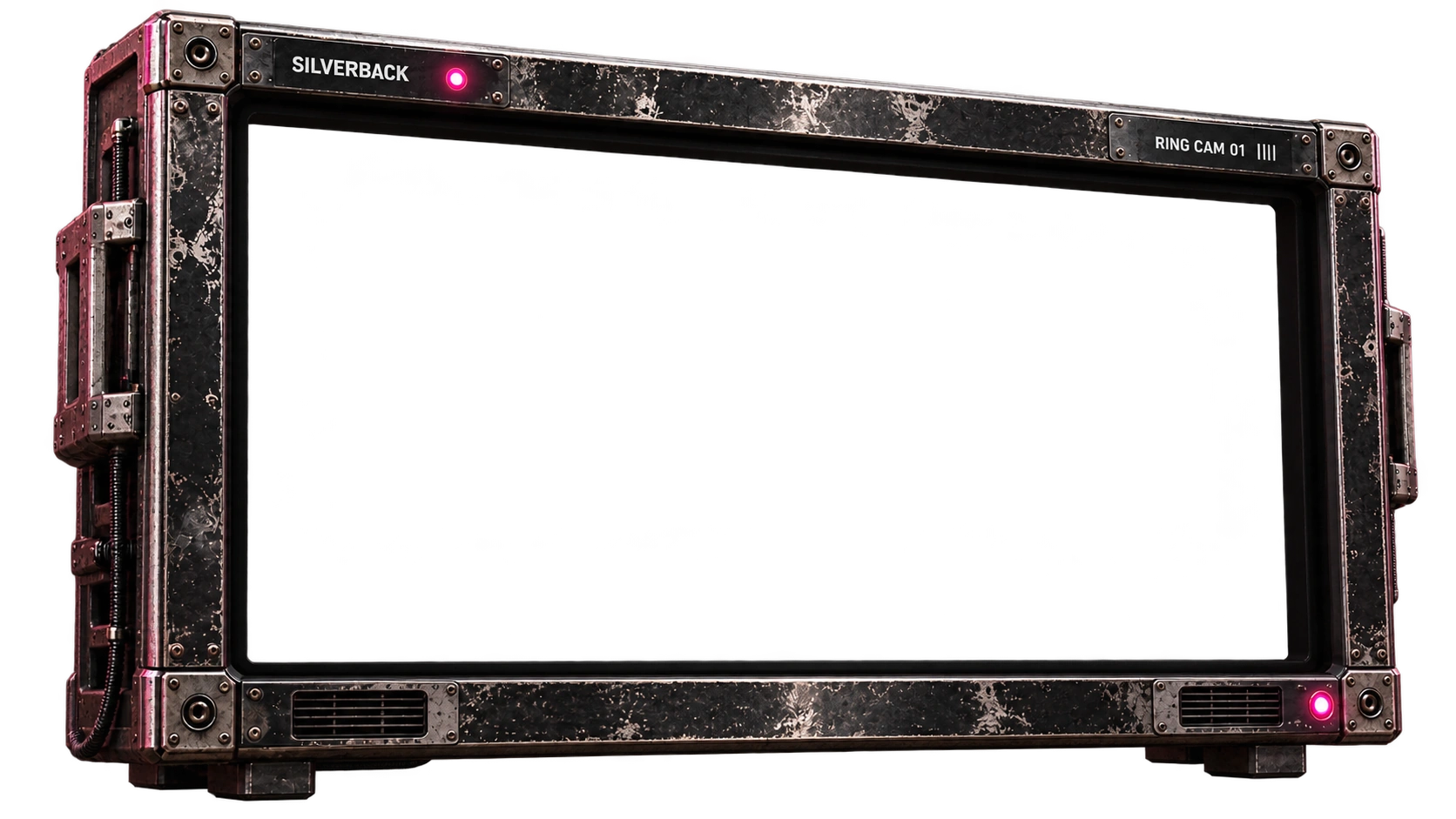 Heavy steel ringside monitor